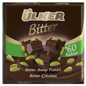 Шоколад с 60% Bitter и цял шамфъстък - Ulker 60гр.