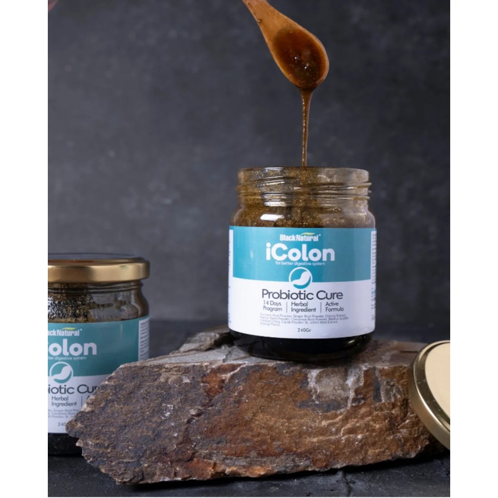iColon Probiotic Cure Black Natural 240 gr. Пробиотик Cure iColon билкова меласа за пречистване на чревната флора - Image 2