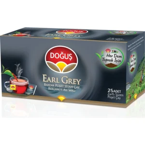 Черен турски чай Dogus Earl Gray - 25 пакетчета за чаша