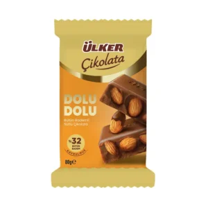 Шоколад Ulker Dolu Dolu с цели бадеми 32% - 80г