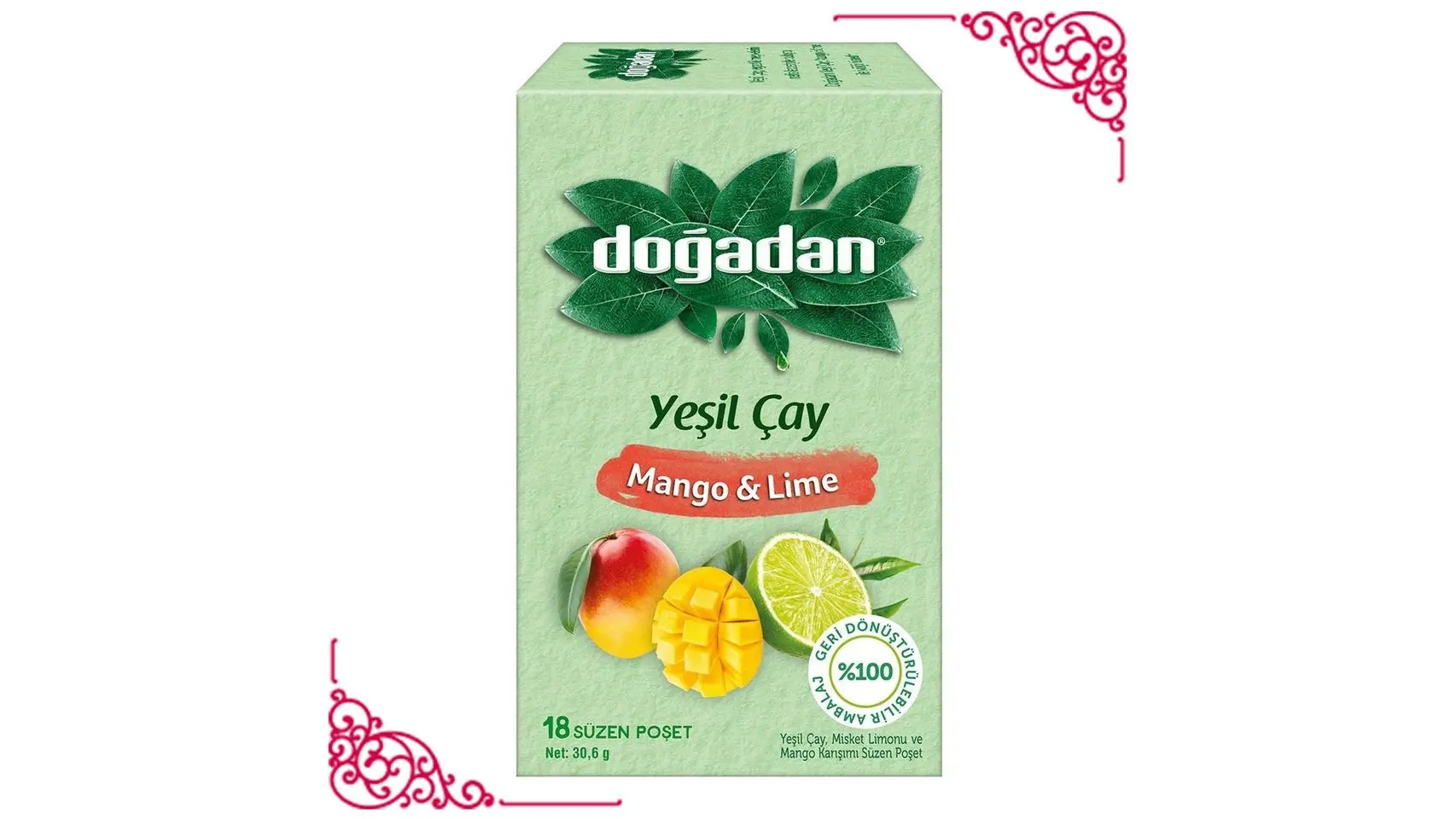 Турски зелен чай Dogadan манго и лайм